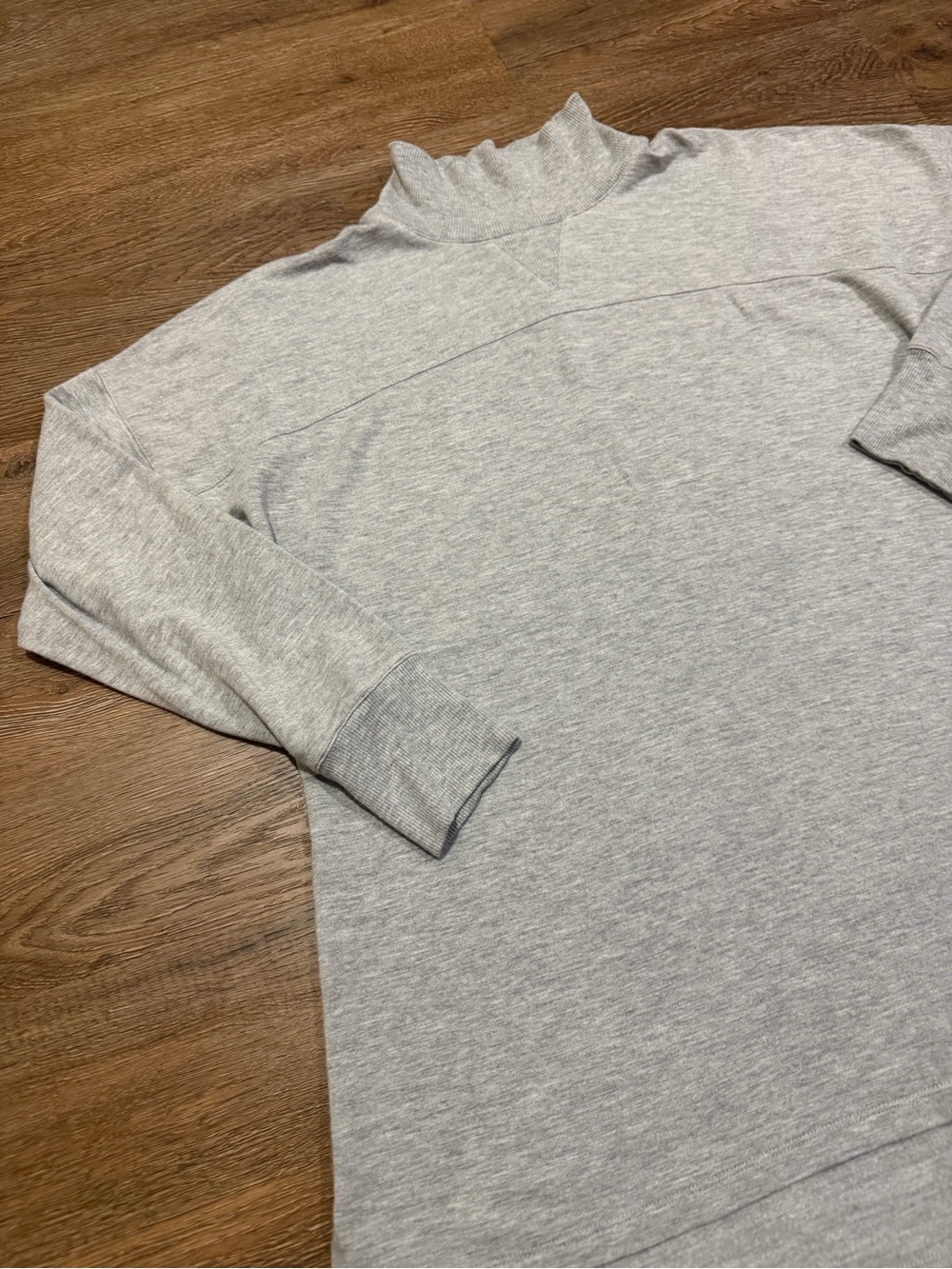 Womens L.L. Bean Softflex Mock Neck Tunic Pullover Gray Large - Picture 4 of 10